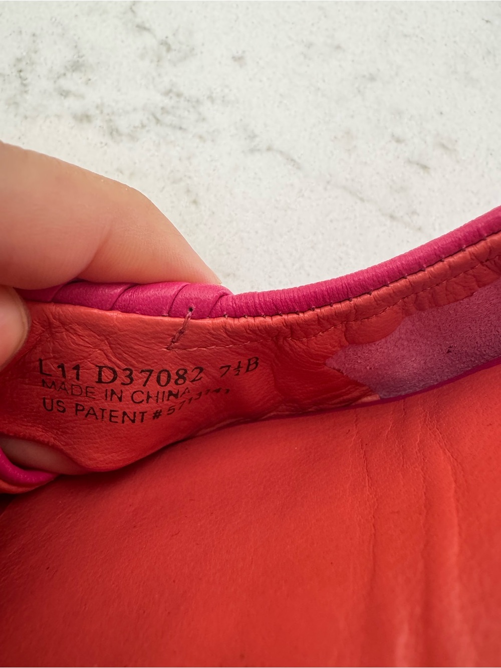Cole Haan Peektoe Ballet Flats Nike Air sole for comfort. Pink - Picture 4 of 4